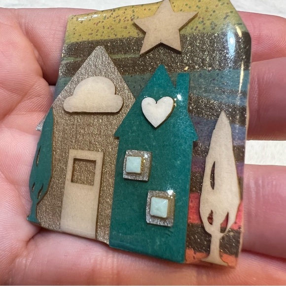 Vintage Pin Brooch House Pins by Lucinda - Picture 4 of 9